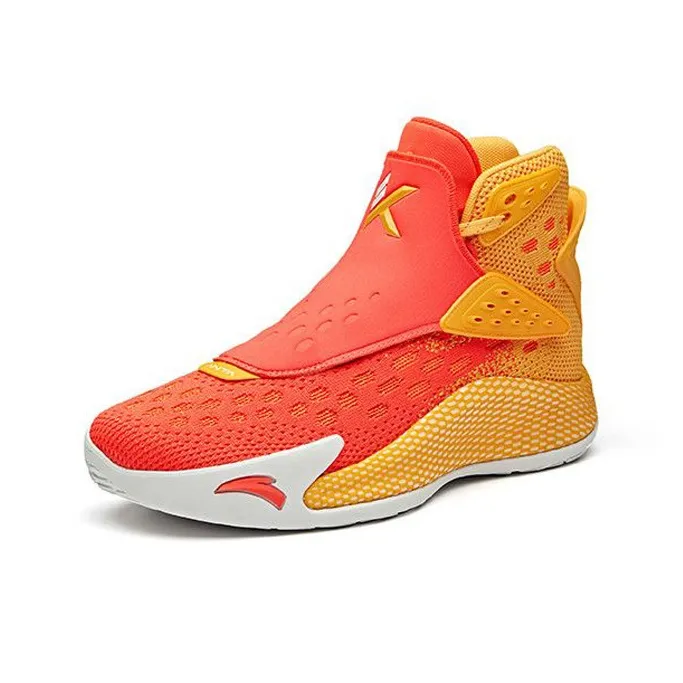 Anta KT5 Winter Klay Thompson 'On Fire' Anti Slip Wear Resistant High Top Basketball Shoes Men's Red-3