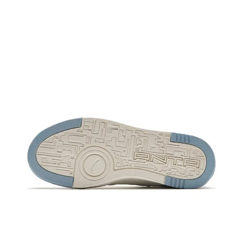 Anta Street Naughty GZ Slip Resistant Low Top Skateboard Shoes Women's White Blue-4