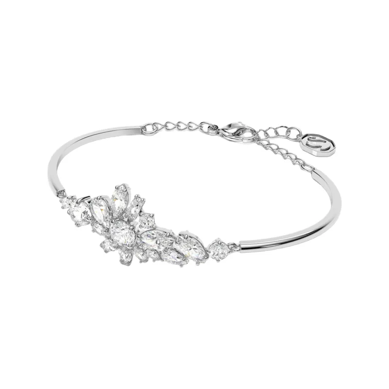 Swarovski Rhodium-Plated Bangles Women's Silver-1