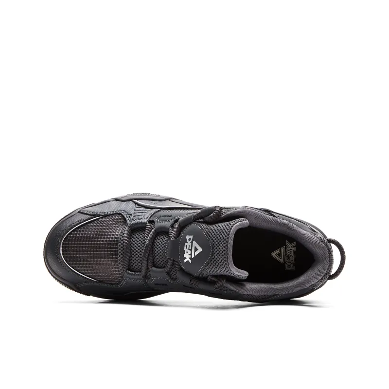 PEAK State Pole Roaming Cushioned Wear-Resistant Breathable Slip-Resistant Low-Top Skateboard Shoes Men's Dark Gray-3