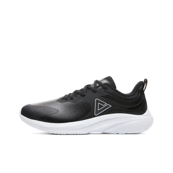 PEAK Qingyi Abrasion Resistant Rebound Running Shoes Men's Black White