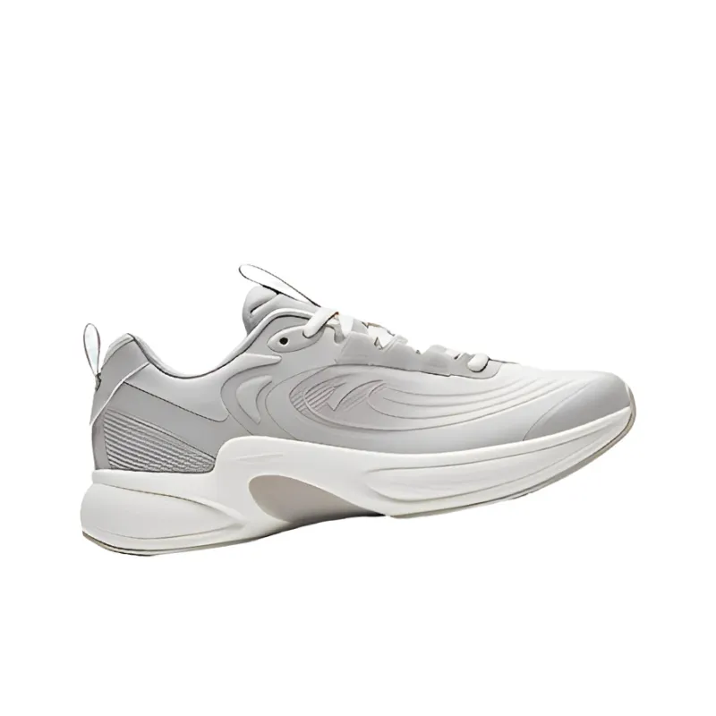 Anta C37+ Cushioned Slip Resistant Low Top Running Shoes Men's Gray White-1