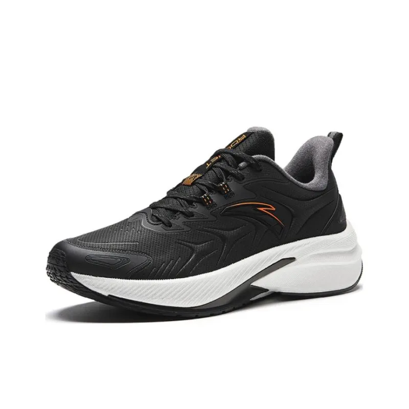 Anta Rocket 5.0 Cushioning Wear Resistant Mid Top Running Shoes Men's Black White-1