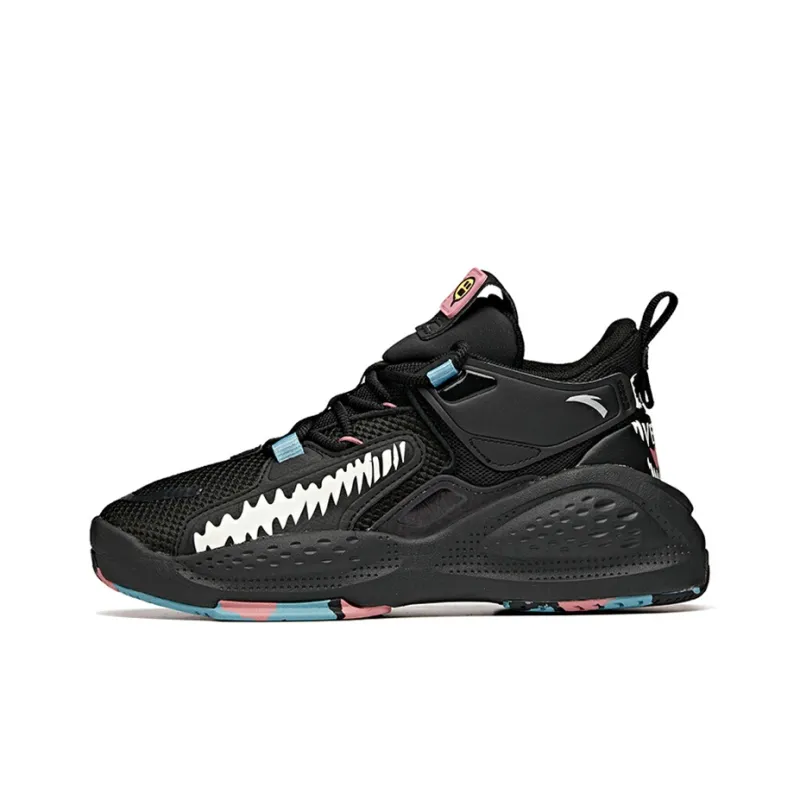 MARVEL x Anta Bastard Mid Top Skateboard Shoes Women's Black White-0