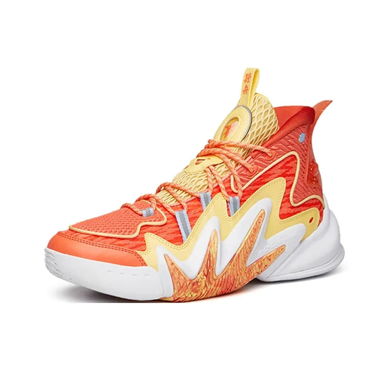 Anta Berserk 2 High-Top Performance Basketball Shoes Men's Orange Yellow-2