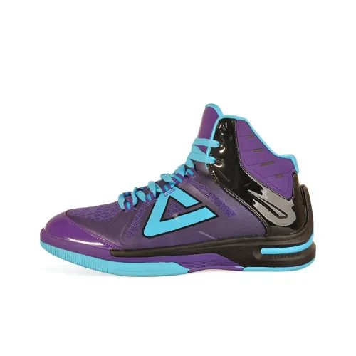 PEAK Soaring 3.2 Basketball Shoes Men Mid-Top Purple/Blue