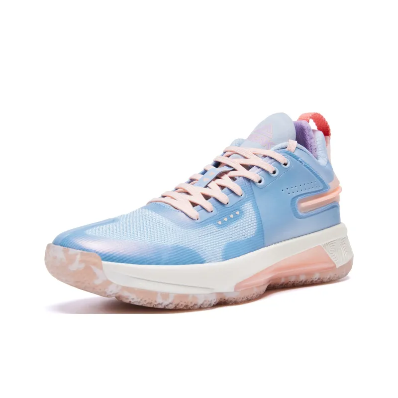 PEAK Flash 4 Taichi Abrasion Resistant Mid Top Performance Basketball Shoes Women's Ceramic Blue-2