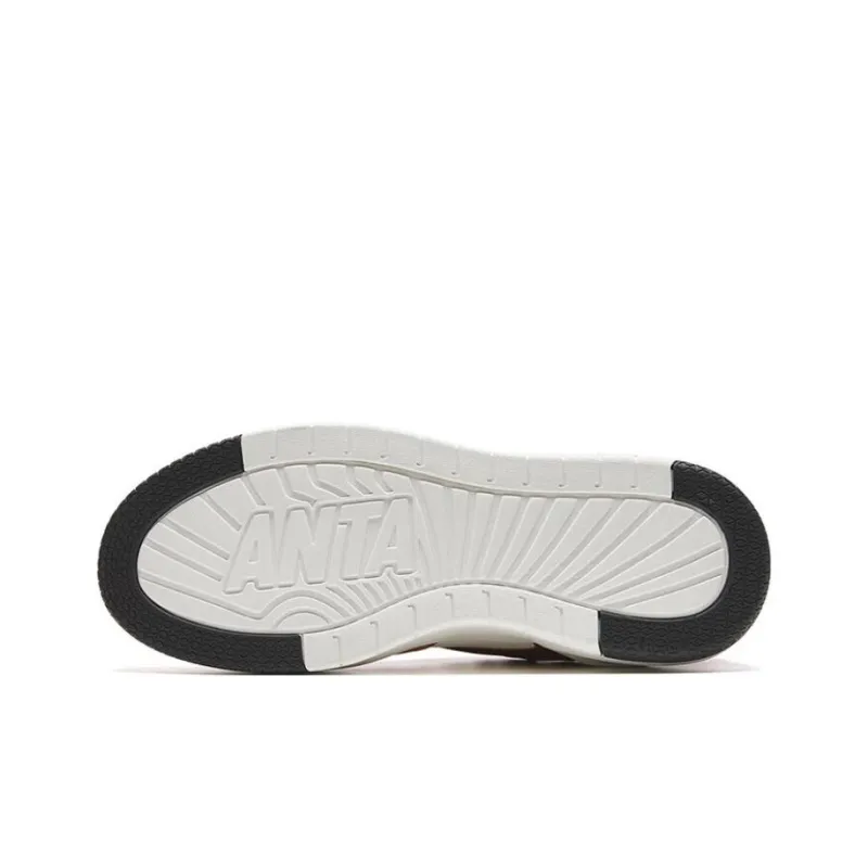 Anta 982EVO Anti Slip Wear Resistant Low Top Skateboard Shoes Women's White Brown Red-4