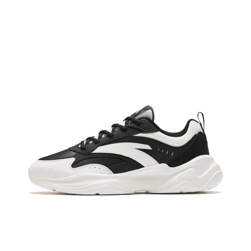 Anta Chaobai Gz Cushioning Anti Slip And Wear Resistant Low Top Casual Shoes Men's White Black-0