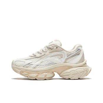 Anta Star Moon Cushioned Slip Resistant Height Increasing Low Top Casual Shoes Women's Ecru