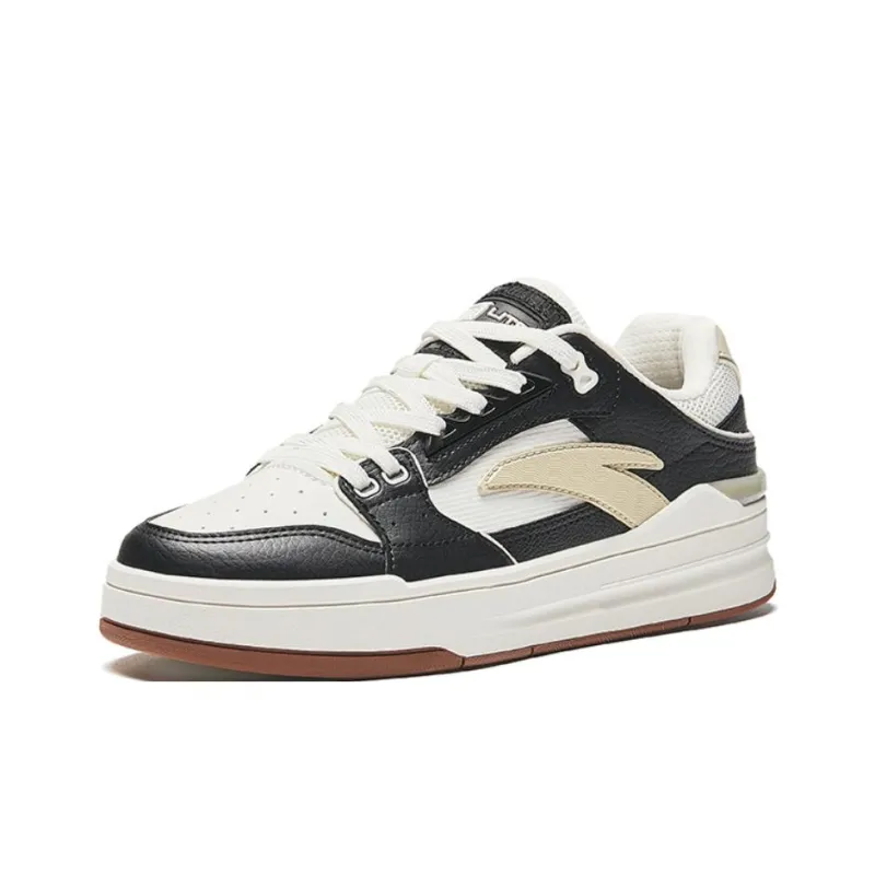 Anta Street Naughty LITE Durable Breathable Low-Top Skateboard Shoes Women's White Black-1