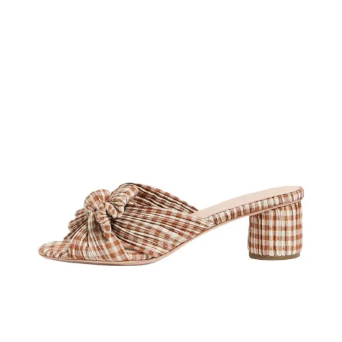 Loeffler Randall Slide Slippers 5cm Women's Red Brown