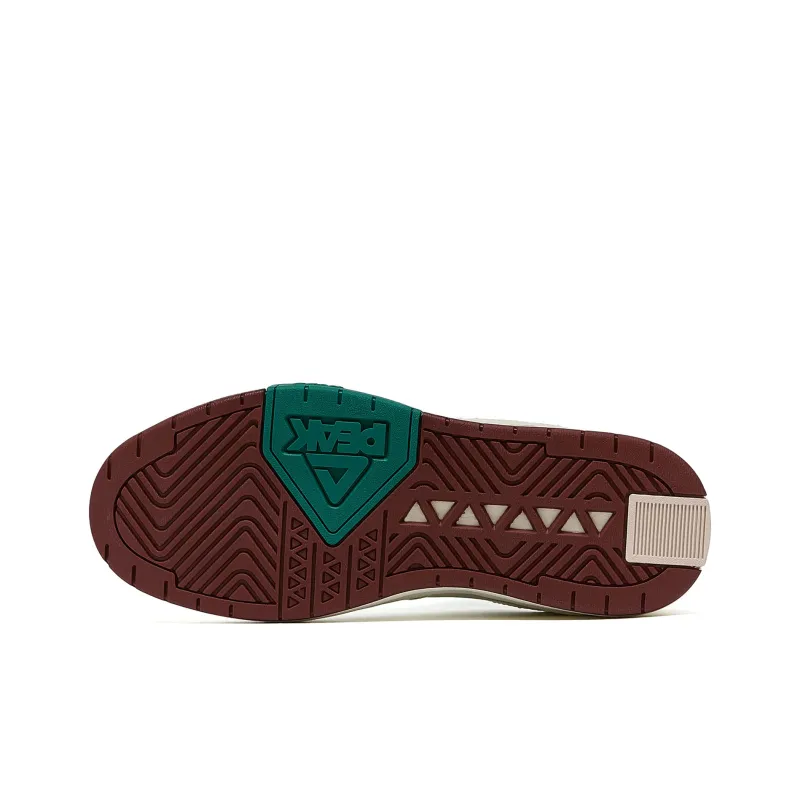 PEAK State Extremely Large Triangle 1.0 Skateboard Shoes Women's Low Top Ecru/Rumba Red-5