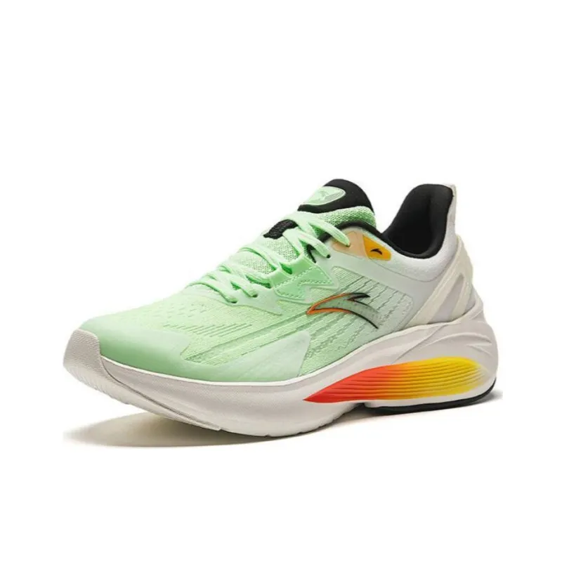 Anta Stinger 5 Durable Breathable Low Top Running Shoes Men's White Green-2