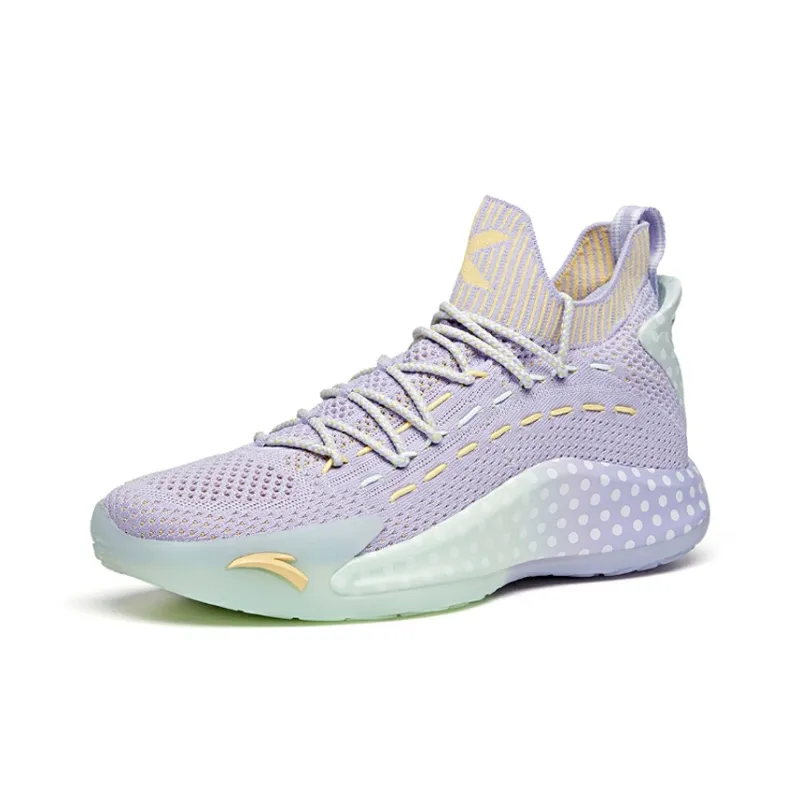 Anta KT5 Shock Absorbers With Slip Resistant And Abrasion Resistant Properties Mid Top Basketball Shoes Men's Purple-2
