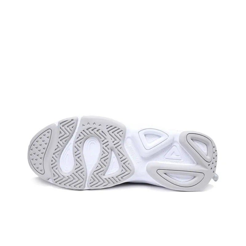 PEAK Taichi Slip Resistant High Top Running Shoes Men's White Silver-5
