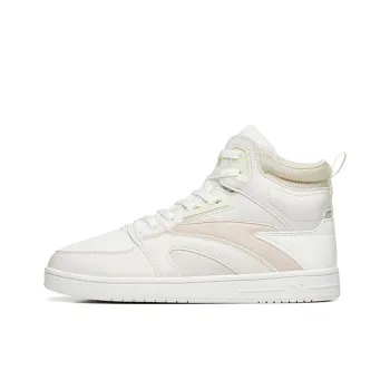 Anta Street Naughty High-Top Skateboard Shoes Women's Gray White Yellow