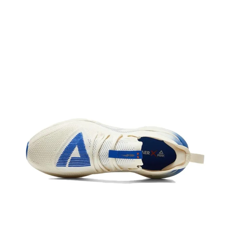 PANDAER x PEAK Engine Taichi 5.0 Cushioning Breathable Wear Resistant Low Top Running Shoes Men's Beige Blue-2