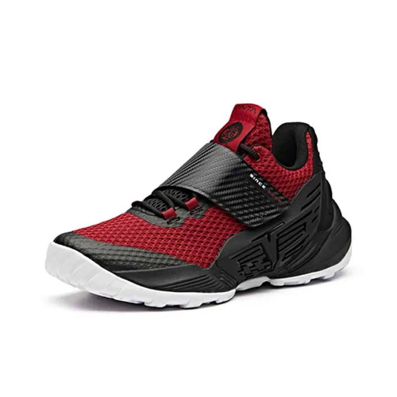 Anta Bastard Low Top Vintage Basketball Shoes Men's Red Black-2