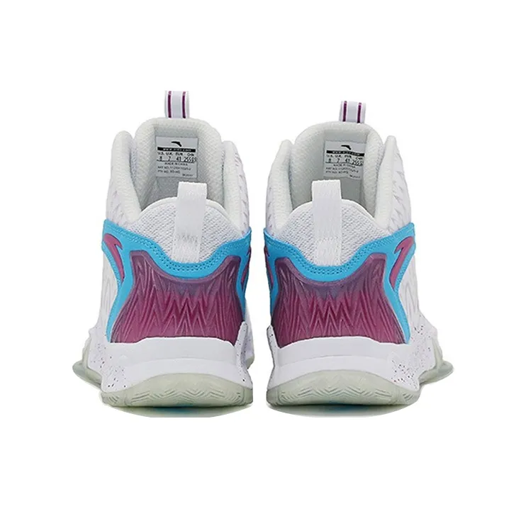 Anta KT2 KT Cushioning Anti-Slip And Wear-Resistant Low-Top Performance Basketball Shoes White Red Blue-3