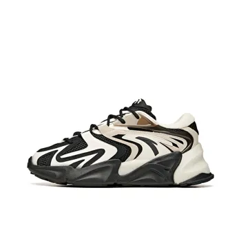 Anta Pulse, Life Collection Abrasion Resistant Breathable Low Top Chunky Sneakers Black White
