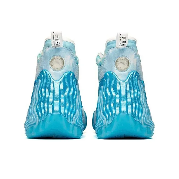 ANTA Star Mountain Basketball Shoes Men High Top Ocean Cyan/White-4