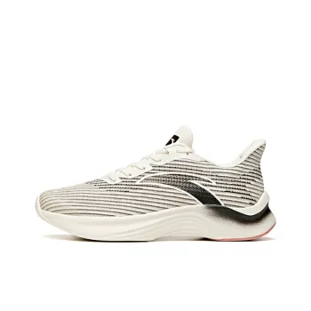 Anta Edge Slip Resistant Cushioning Wear Resistant Breathable Low Top Running Shoes Women's Black White