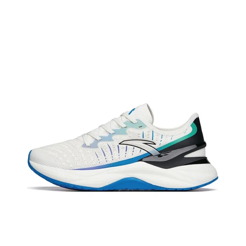 Anta Tron 2.0 Cushioning Anti-Slip Wear-Resistant Breathable Support Rebound Low-Top Running Shoes Men's Ivory White-0