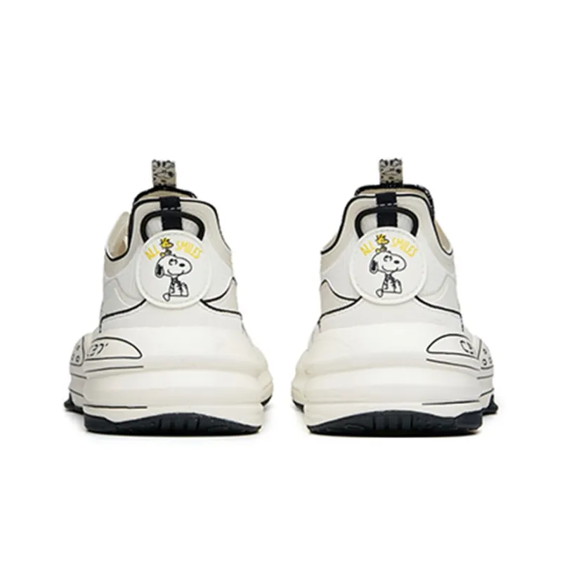 SNOOPY x Anta C37 Series Cushioning Anti Slip And Wear Resistant Low Top Casual Shoes Women's White Yellow-3