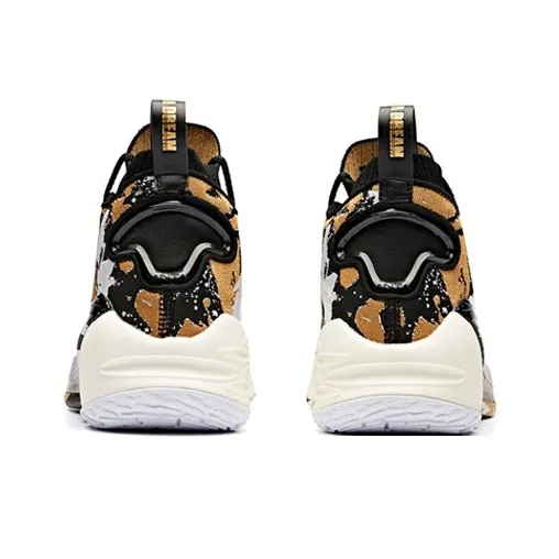 Anta KT4 Black History Month Shock The Game Durable Breathable High-Top Basketball Shoes Black White Gold-4