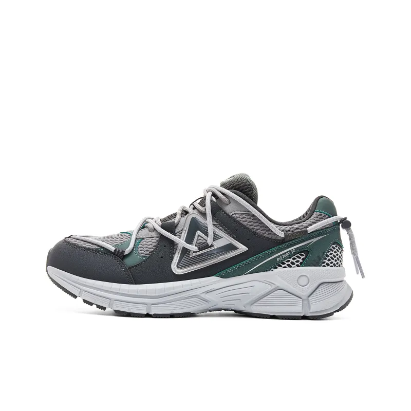 PEAK OG 7000 Cushioning Anti Slip Wear Resistant Breathability Low Top Running Shoes Men's Silver Gray Cactus Green-0