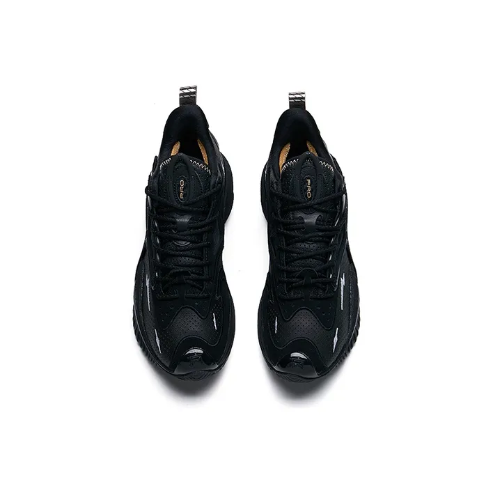 Anta Frenzy 3 Pro Cushioning Anti-Slip And Wear-Resistant Mid-Top Basketball Shoes Black-2