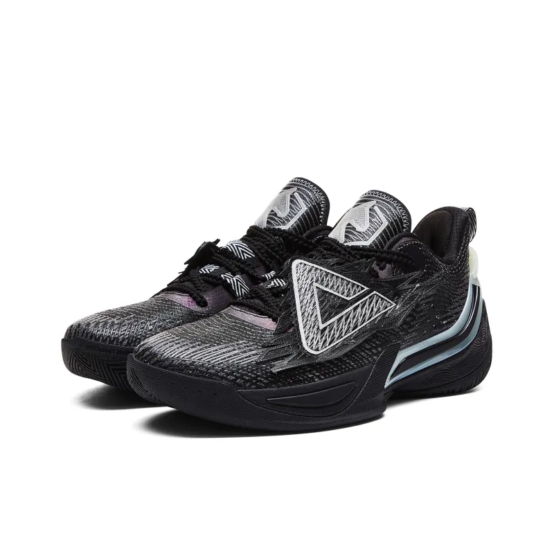 PEAK Phantom Foal 2.0 Basketball Shoes Men Low Top Black Heather Gray-2