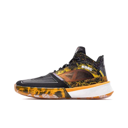 PEAK Surfing The Big Triangle 1.0 Basketball Shoes Men Mid-Top Black/Autumn Orange