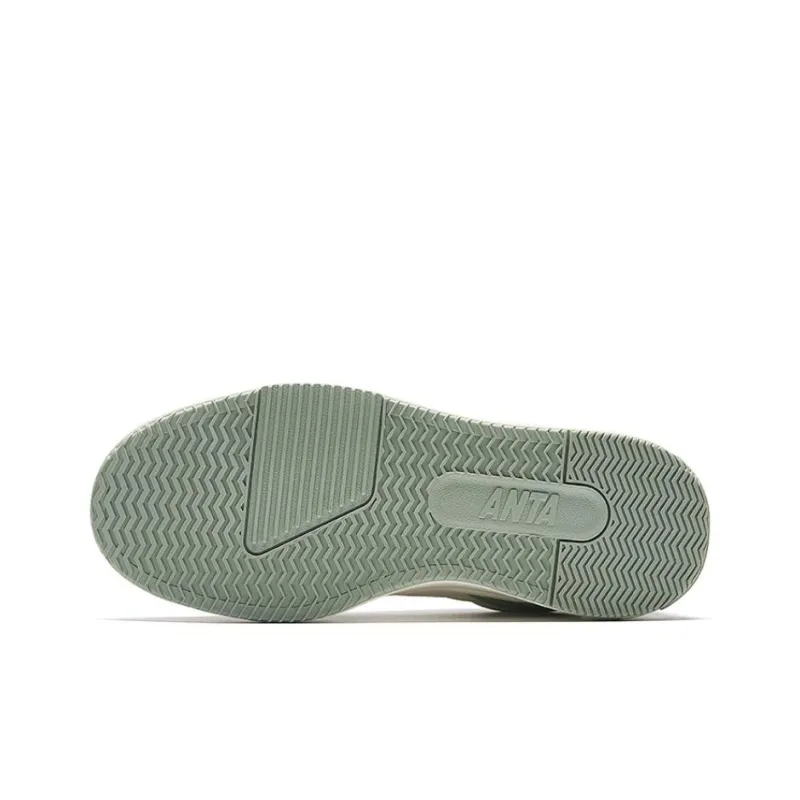 Anta C37 Series Durable Breathable Low Top Skateboard Shoes Women's White Green-4
