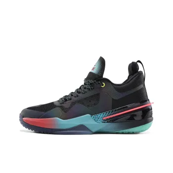 PEAK Flash 3 Taichi Cushioning Support Low Top Performance Basketball Shoes Men's Black Blue