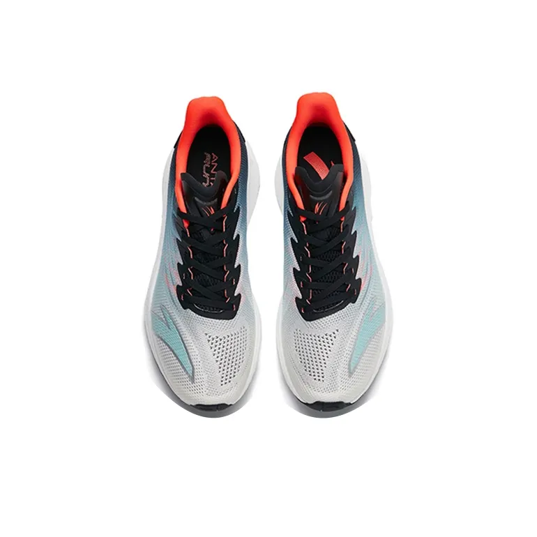 Anta MACH 2.0 Cushioning Anti-Slip Wear-Resistant Breathability Low-Top Running Shoes Men's White Black Red-2