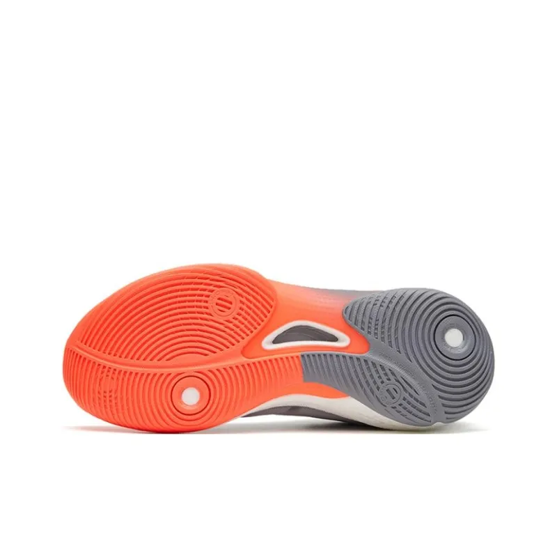 Anta Skyline 1 Low Lift Air Cushioning Anti Slip And Wear Resistant Low Top Basketball Shoes Men's Gray Orange-4