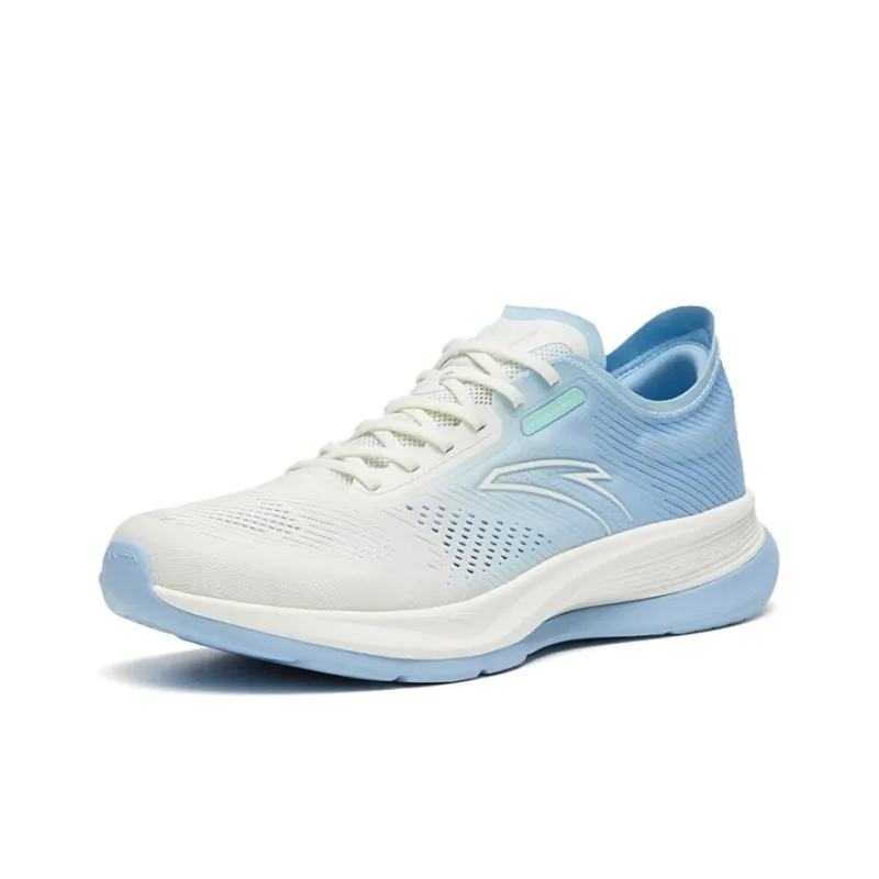 Anta Hydrogen Run V Anti Slip Wear Resistant Low Top Running Shoes Men's White Blue-2