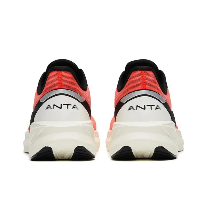 Anta DuCi4 Cushioning Wear-Resistant Low-Top Running Shoes Men's Orange White-4