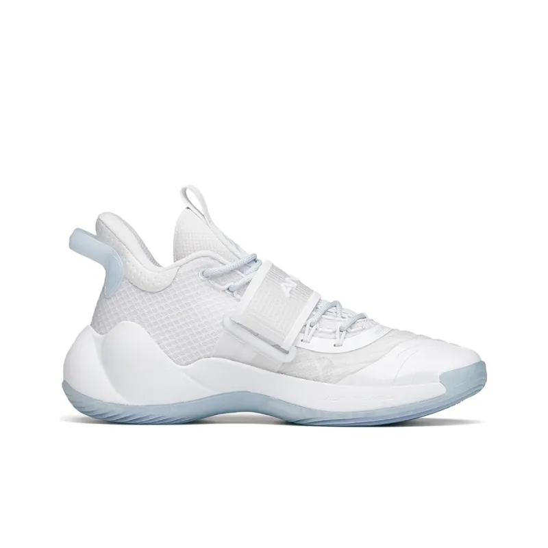 ANTA Water Flower 3 Basketball Shoes Men Low Top White/Blue-1
