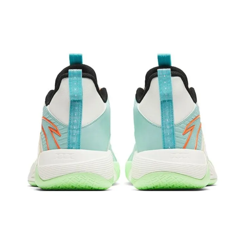ANTA Speedy Basketball Shoes Men Mid Top White Green Blue-3