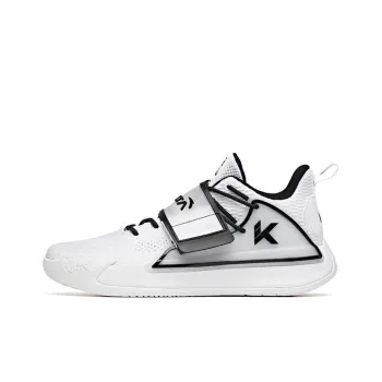 Anta Water Flower 2 KT Anti Slip And Wear Resistant Lightweight Mid Top Basketball Shoes Men's White Black