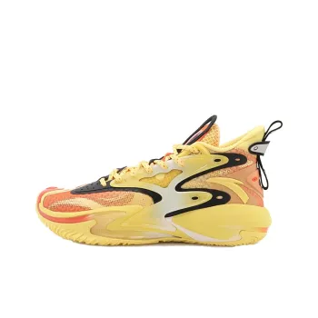 Anta Berserk 3 Durable Breathable High Top Basketball Shoes Yellow Red