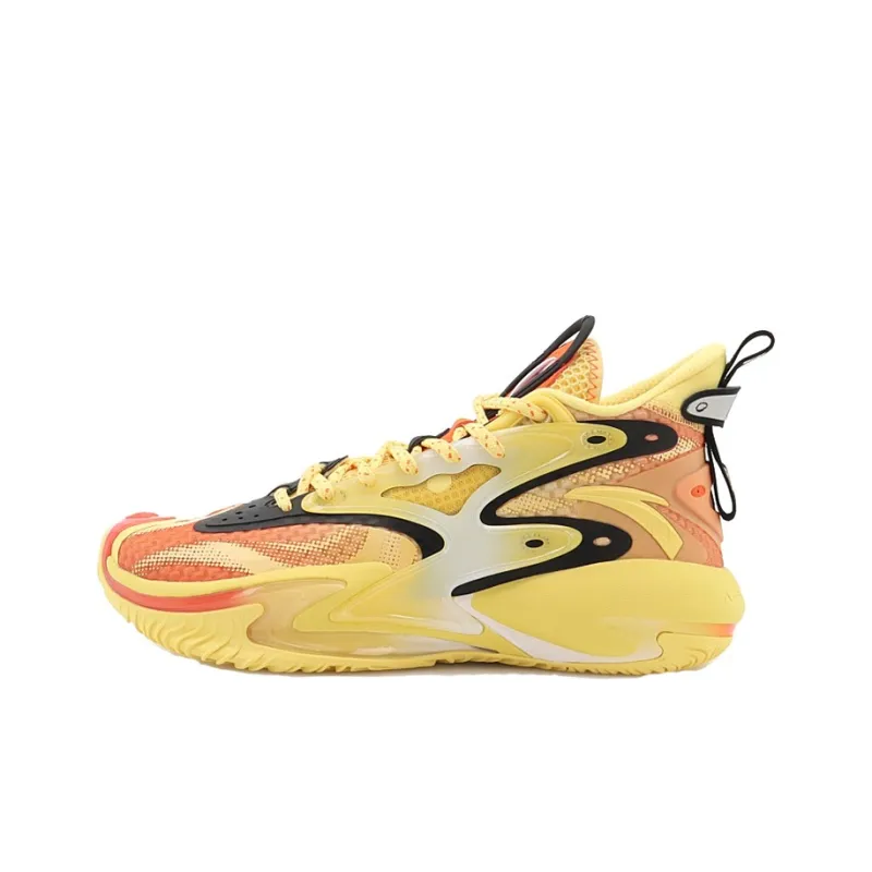 Anta Berserk 3 Durable Breathable High-Top A-Flashedge Basketball Shoes Yellow Red-0