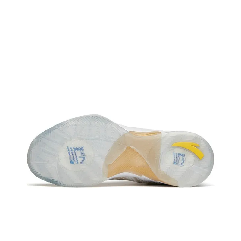 Anta KT1 Pro Abrasion Resistant Breathable High Top Nitrogen Technology Basketball Shoes Men's White Gold-5