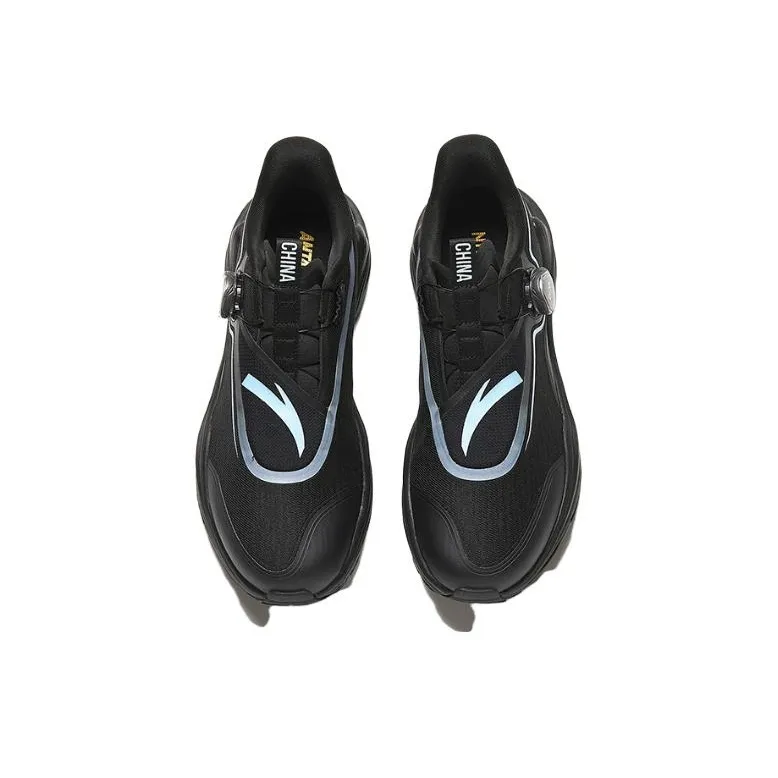 Anta Champion All-Weather Series Anti-Slip Wear-Resistant Low-Top Running Shoes Men's Black-3