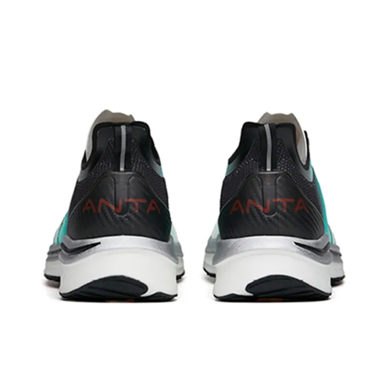 ANTA MACH 1.0 Running Shoes Men Low Top Ivory White/Fluorescent Water Green/Black-4