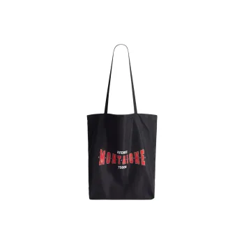 Balenciaga Polyamide Tote Bag Shopping Bag Handbag Shoulder Bag Unisex Black & Red