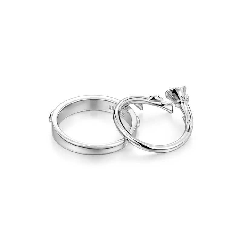 KADER S925 Silver Rings Unisex Silver White-2